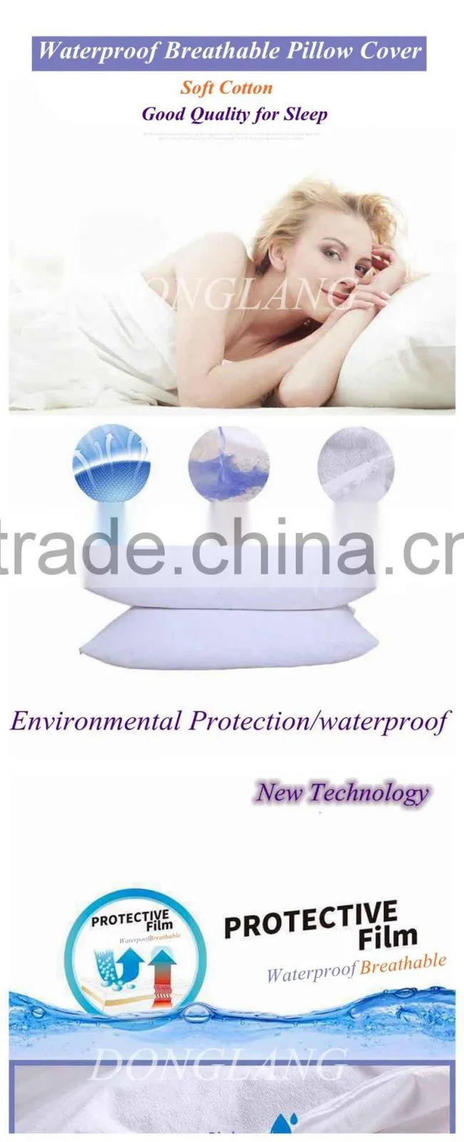 2016 New Style 20 Inch Throw Pillow Covers , Cotton/Polyester Waterproof Pillow Cover