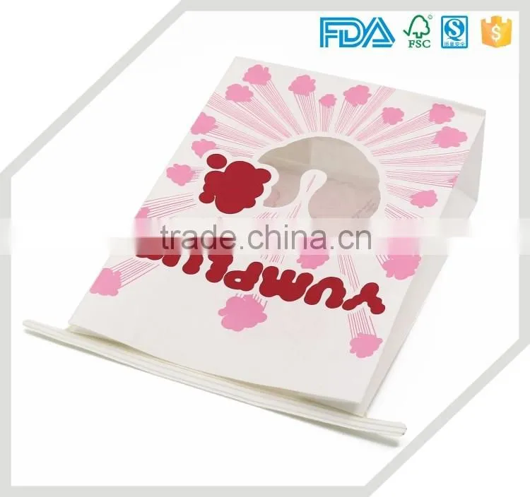 kraft paper bag disposable bag with window for nuts custom logo