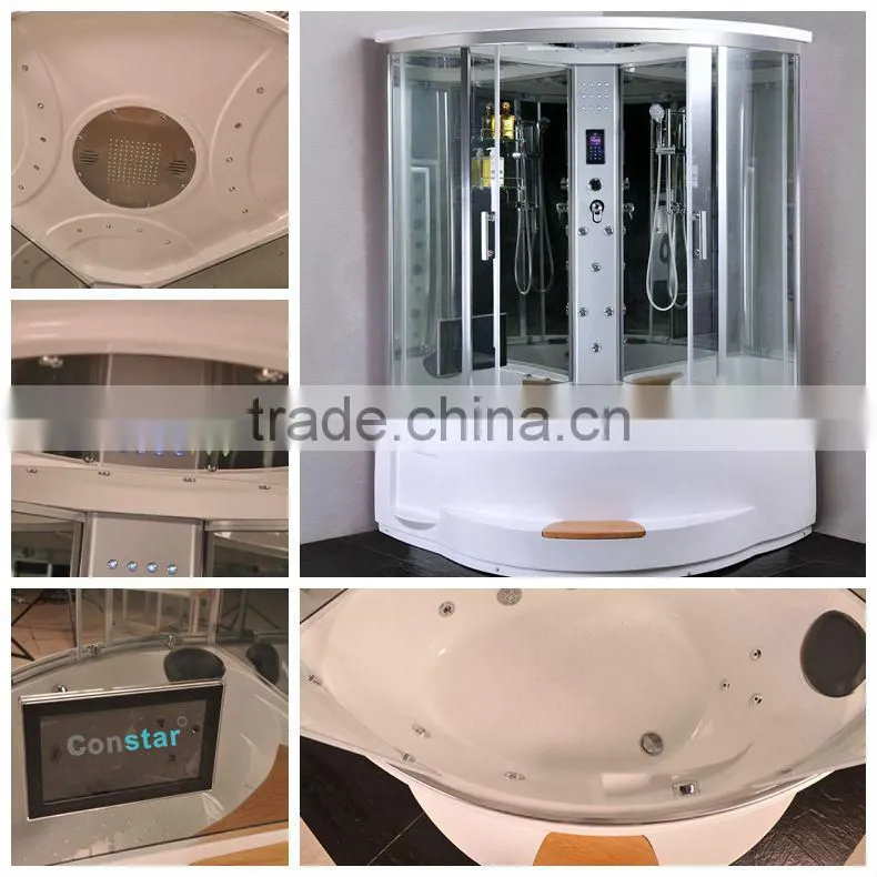 Double luxury steam shower room with TV