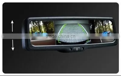 Multiple display mirror- car backup camera display rearview mirror with three LCD monitors for trucks