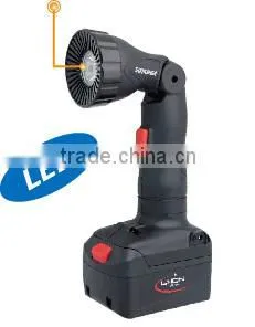 Industrial 18V Li ion Battery 3W Cordless LED Flashlight
