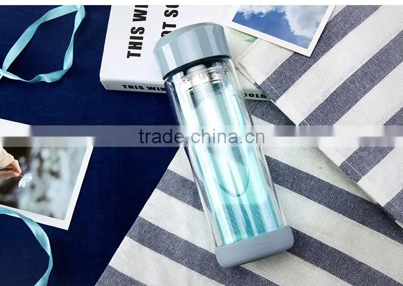 Cheap BPA FreeSports Color200 ml Drinking Borosilicate Glass Water Bottle