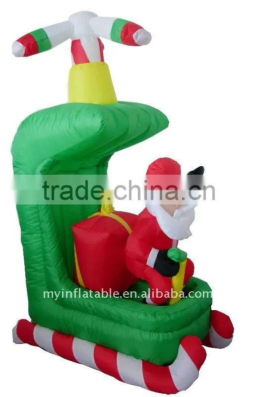 Inflatable santa claus sitting on aircraft for sale