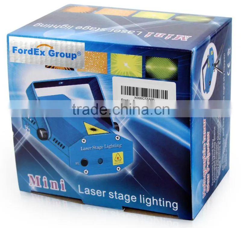 Sidiou Group Mini Red and Green Laser Stage Lighting Moving Party Stage Light Projector Stage Lighting for Club Party (Red)