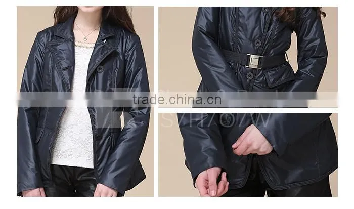 Polyester fashion women goosedown jacket