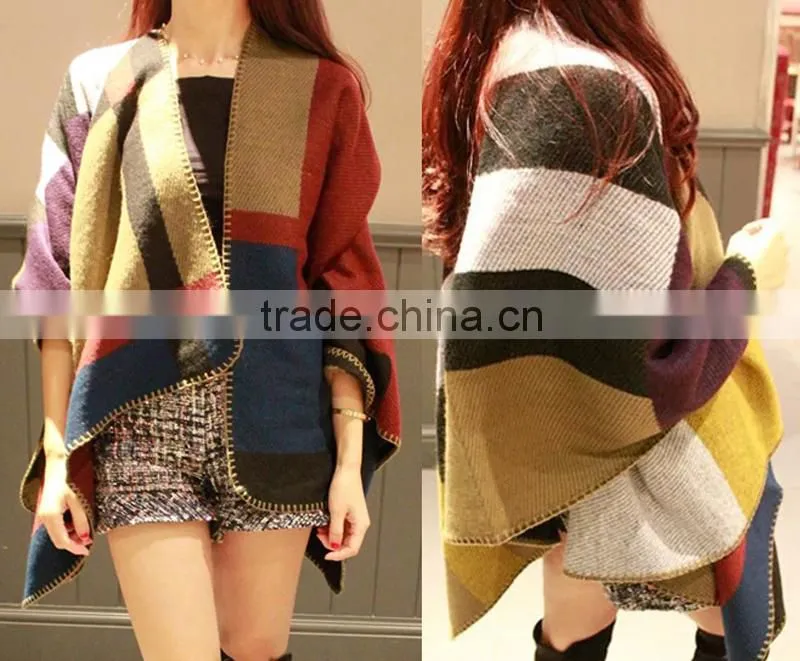 81310125 varicolored grid scarf