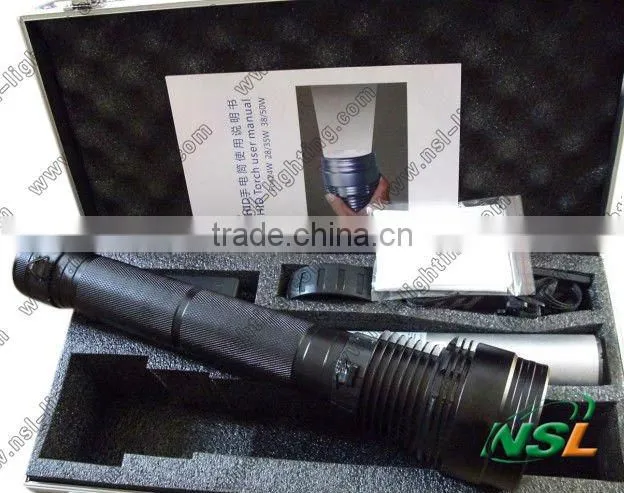 4500LM 50W Aluminium HID Flashlight Torch 1000meters 50W/38W Silver HID Torch light