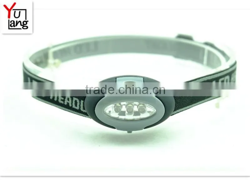 Super bright waterproof outdoor camping 2*CR2032 battery HeadLamp 3 Led Headlight