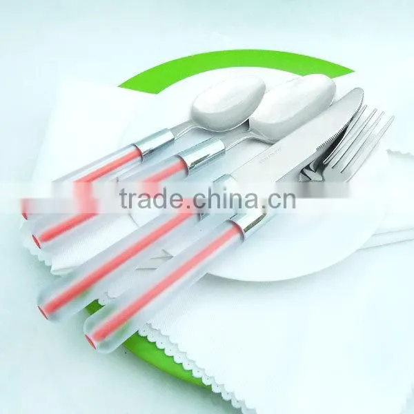 cutlery with plastic handle