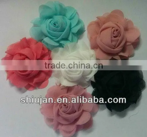 chiffon flower with beads and pearl/artificial flower corsage
