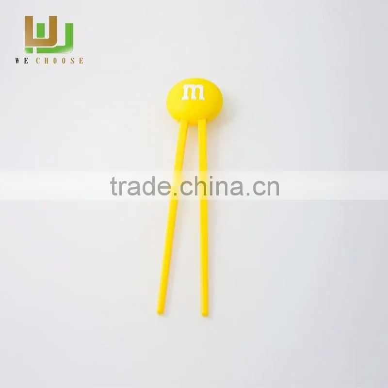 New Hot Cute silicone chopsticks kids learning chopstick helper disposable bamboo chopstick holder