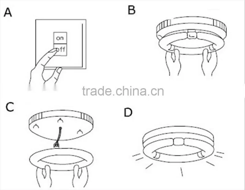 2016 new circular E27 lampada led 22w