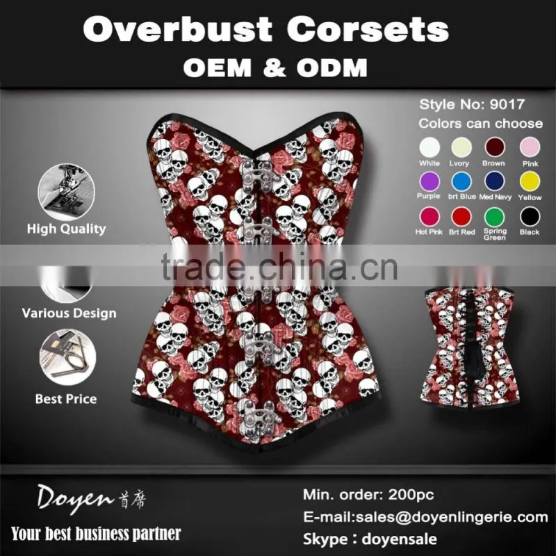 overbust gothic steampunk waist training elastic corsets sale cheap