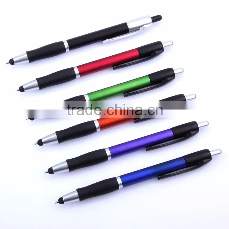 plastic ball pen with touch stylus for customer stylus ball pen