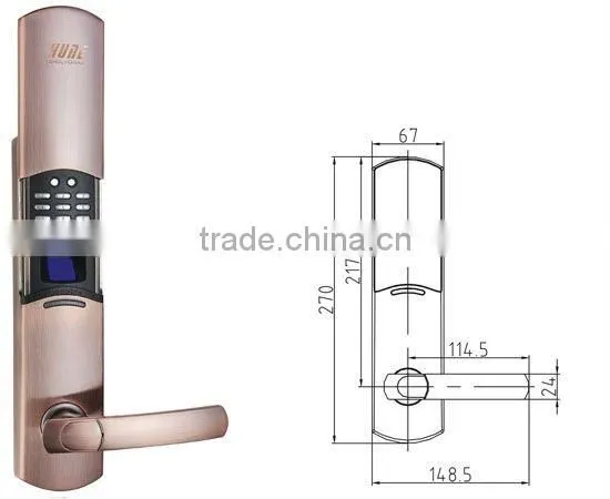 biometric fingerprint lock touch screen