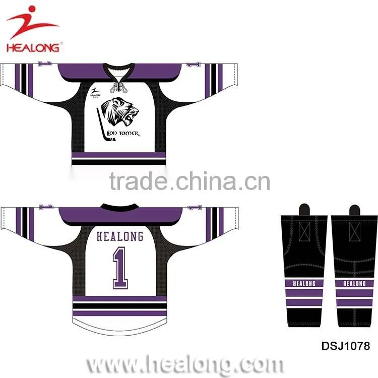 Custom International Ice Hockey Jersey Sewing Pattern Equipment Sports Clothing