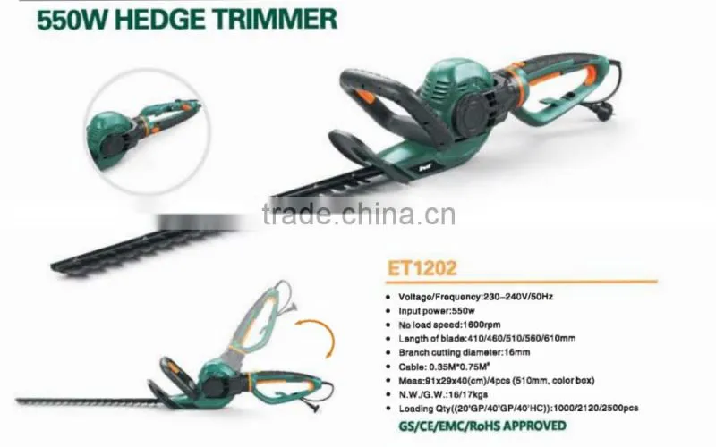 Hedge Trimmer Yanto 550W High Quality Corded Hedge Trimmer with dual blades