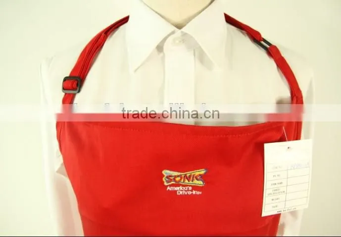 High Quality Kitchen Bib Promotional Apron With Embroidery LOGO Apron,Ladies Kitchen Apron