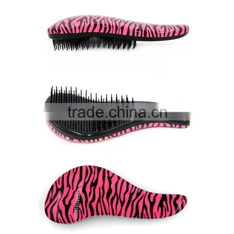 Leopard Magic Detangling Handle Tangle Hair Brush, Salon Styling Tamer Tool Comb