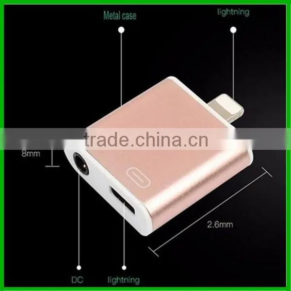 Top 50 2 in1 charger cable and earphone adapter 8 pin to 3.5mm earphone adapter for iphone 7