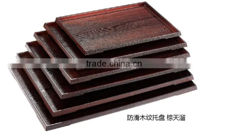 Japanese Style Plastic rectangular Anti-slip Tray