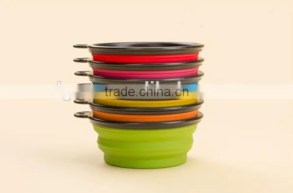 Promotional collapsible silicone pet bowl