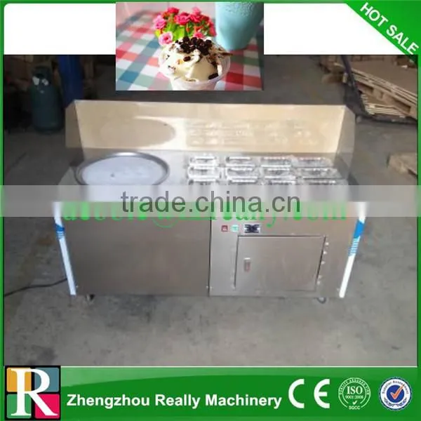 instant ice cream rolls in Thailand Rolled fry ice cream machine for sale
