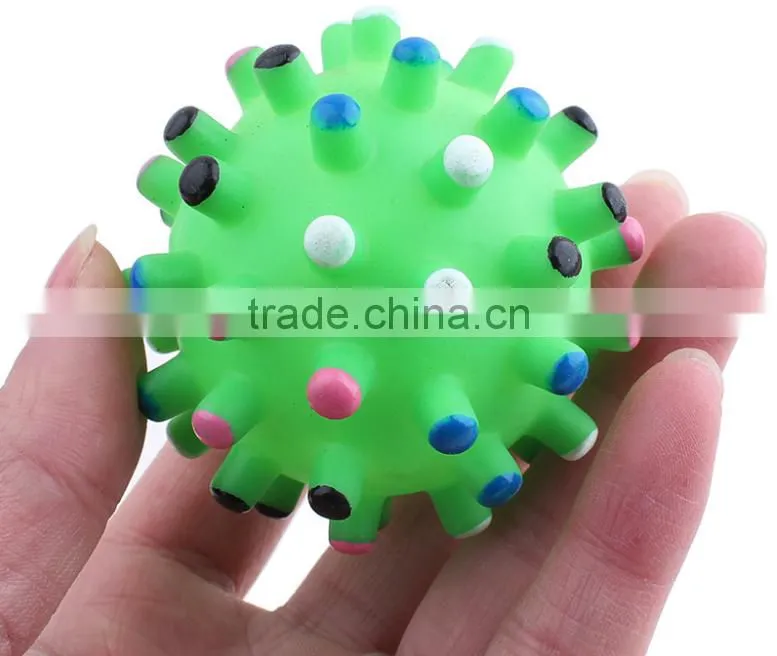 colorful pet soft plastic ball pet voice sound ball