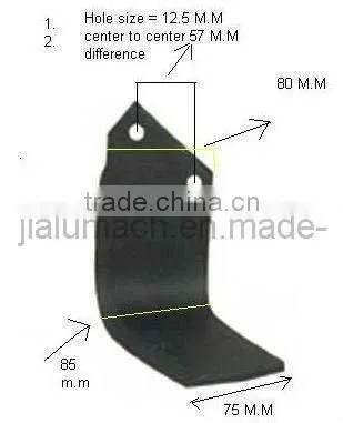 2013new hot sale farm tiller blade for rotary tiller