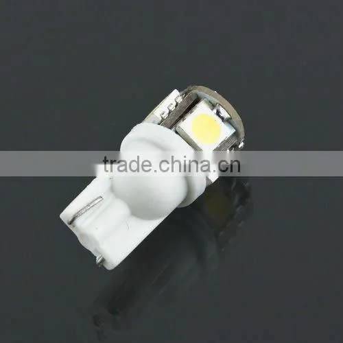 10 x T10 168 194 501 W5W 5 SMD 5050 LED Car Side Wedge Light Bulb Lamp 12V White
