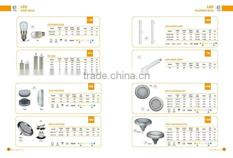 led r7s replacing linear tungsten halogen lamp J118 R7S without cover 85-265V 10w R7S smd led