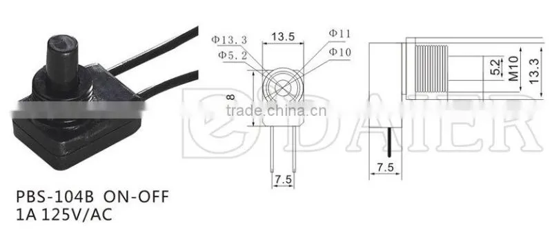 auto button with wire