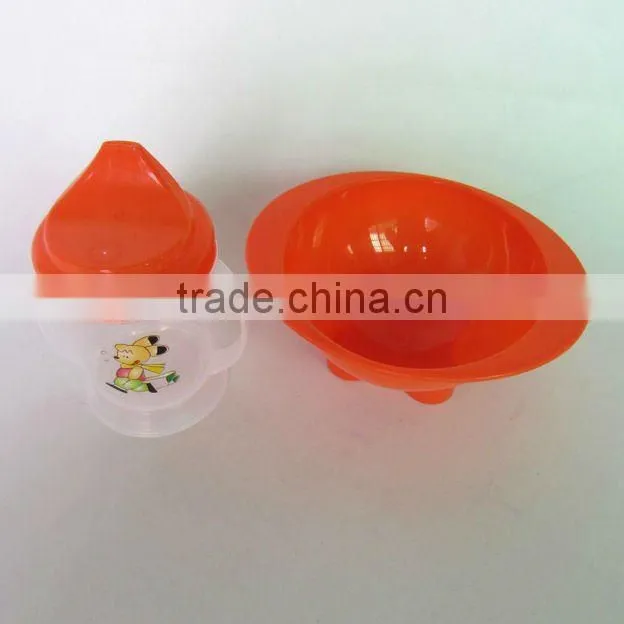 1 set of 5pcs orange tableware plastic spicnic set