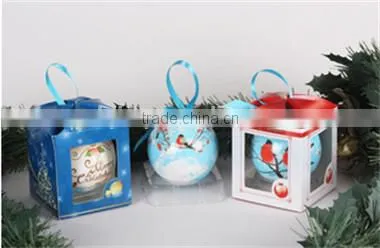 Different design and color christmas balls for christmas tree / 4 color printing christmas ball / LED plastic christmas ball