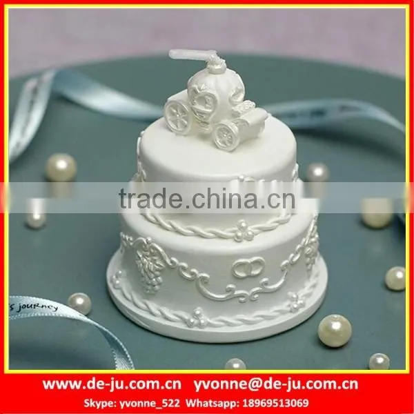 High Quality White Wedding Cake Shaped Magic Birthday Candle