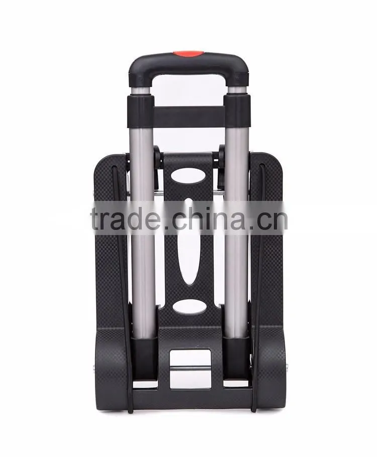 Upgrade Folding Shopping Cart with 4 Wheels/Lightweight Aluminum Cube Folding Luggage Cart/ Portable Hand Trolley