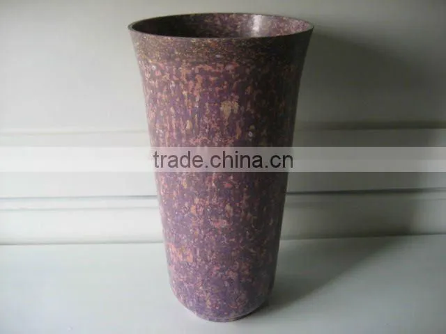 biodegradable round bamboo fiber vase in different sizes
