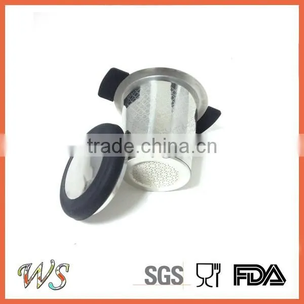 WS-IF004 Stainless steel tea infuser with silicone handle/Tea cup