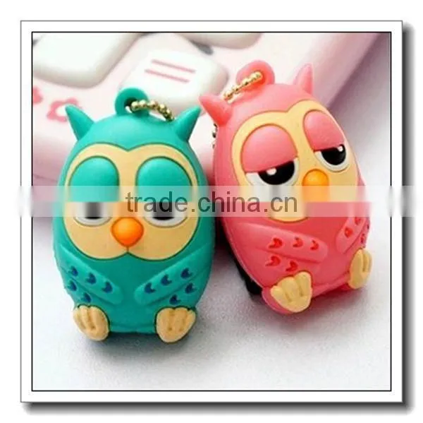 Owl Design soft pvc ear phone dust plug,plastic earphone dust plug
