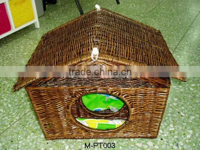 Exquisite and durable wicker pet cage , wicker cat carrier