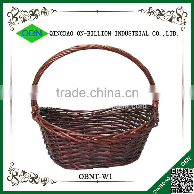 Cheap christmas basket wicker woven empty gift basket