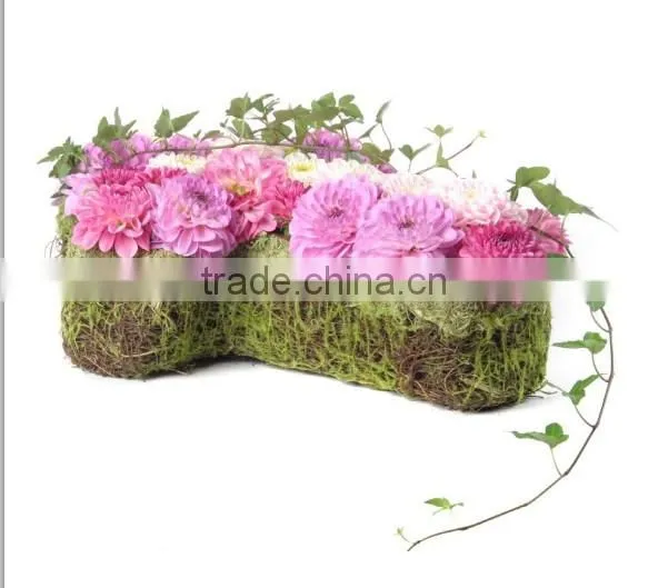 moss rattan cross planter