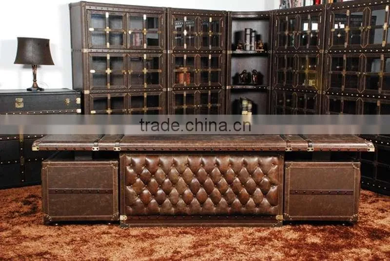 BISINI furniture ,Hot Sale Office Table Executive Ceo Desk Office Desk ,Leather Office Desk, Office Furniture (BF08-0249)