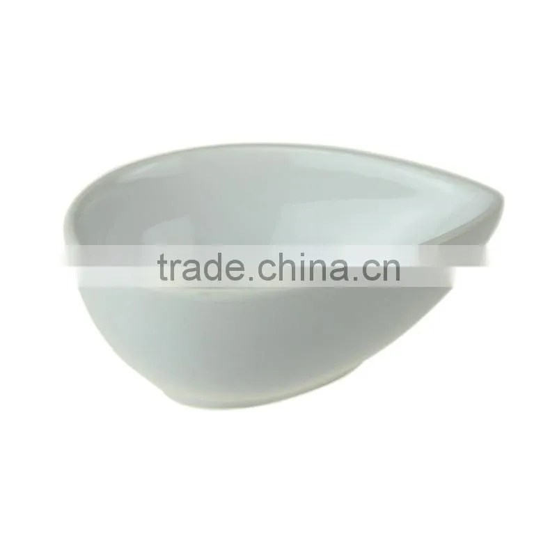 red color customized ceramic water-drop shape bowl