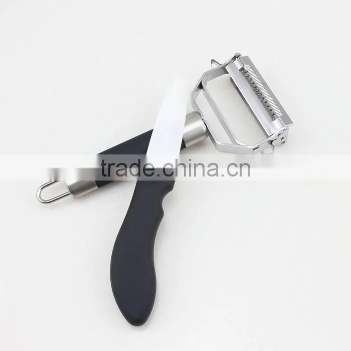 Stainless Steel Peeler Ceramic Knife Set Packed in EVA Tray