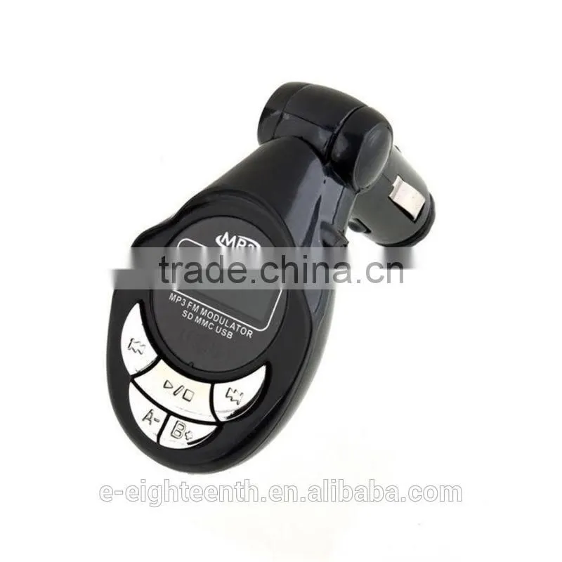2016 hot foldable car MP3 Player Wireless FM Transmitter Modulator Car Kit & USB SD MMC LCD Remote