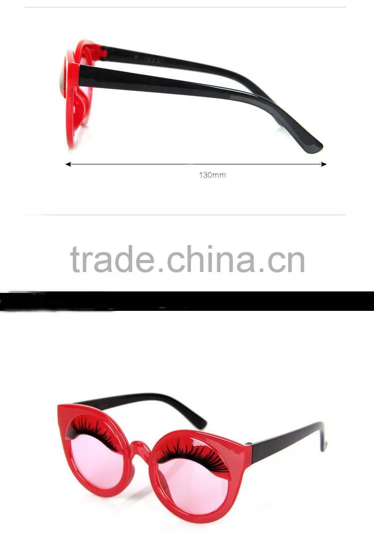 Orinigal Sun Glasses Wholesale Eyelash-Shape Party Sunglasses Kids Sunglases