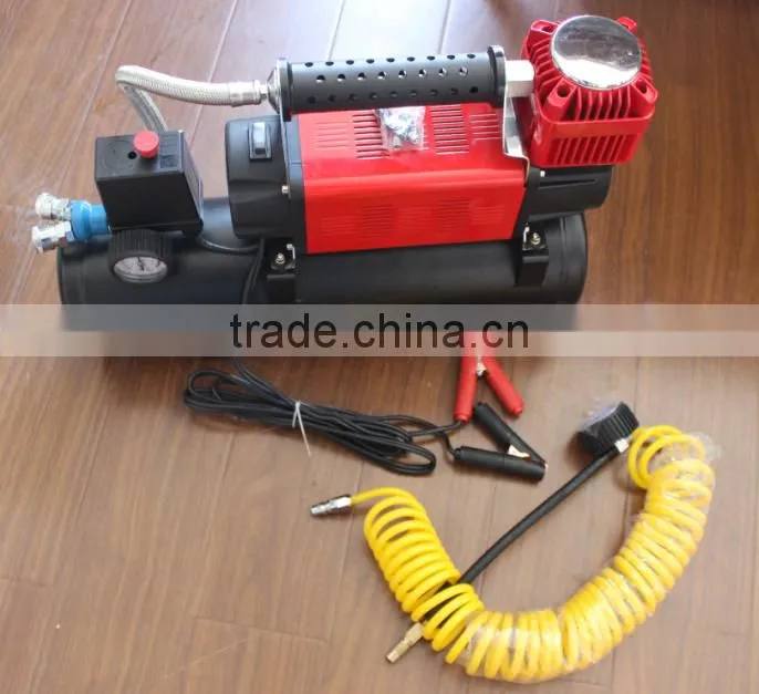 Heavy duty 12V car air compressor with pressure switch