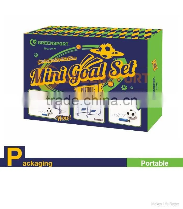 GSSGMN Quick folding indoor mini soccer goal set with ball