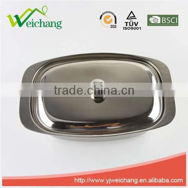 WCR260 Stainless Steel Butter Dish with Lid